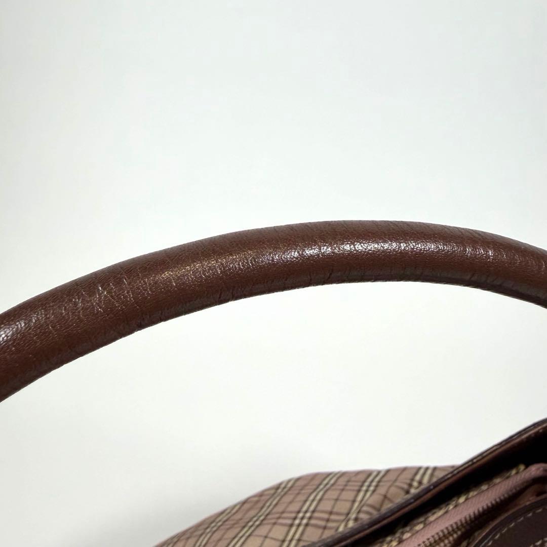 【美品】バーバリーブルーレーベル　ショルダーバッグ　2way ナイロン　ピンク