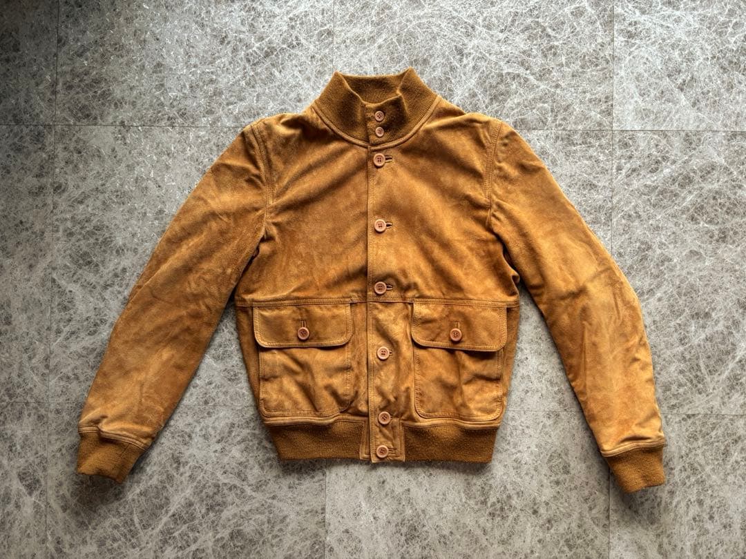 ロレンツォ アゾラ バルスター型ブルゾン A-1 ゴートスェード 44
