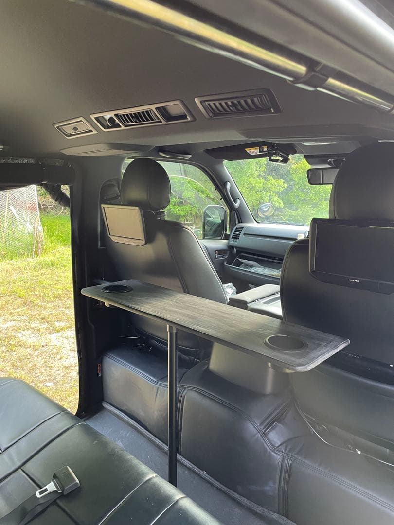 ハイエース　セカンドテーブル　車中泊　キャンプ