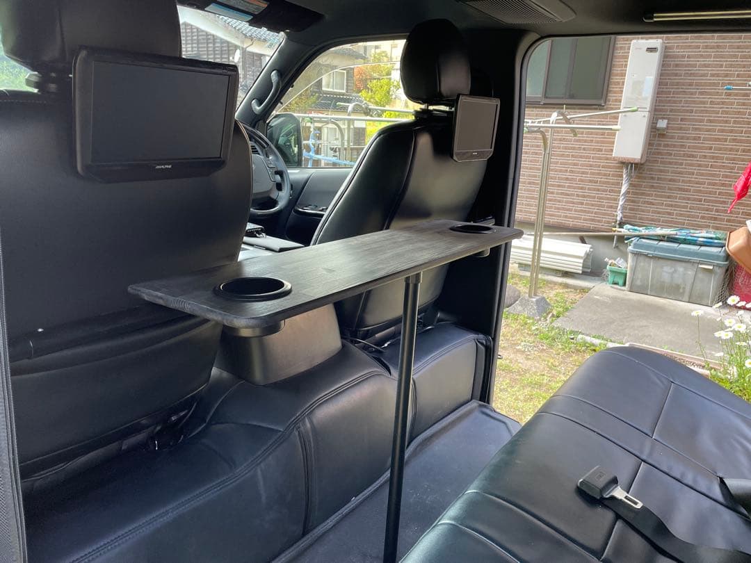 ハイエース　セカンドテーブル　車中泊　キャンプ