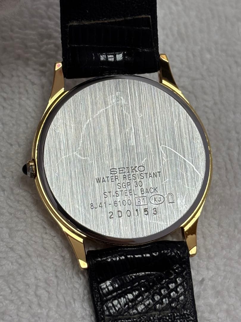 【美品】セイコー ドルチェ クォーツ【8J41-6100】【稼働品】メンズモデル