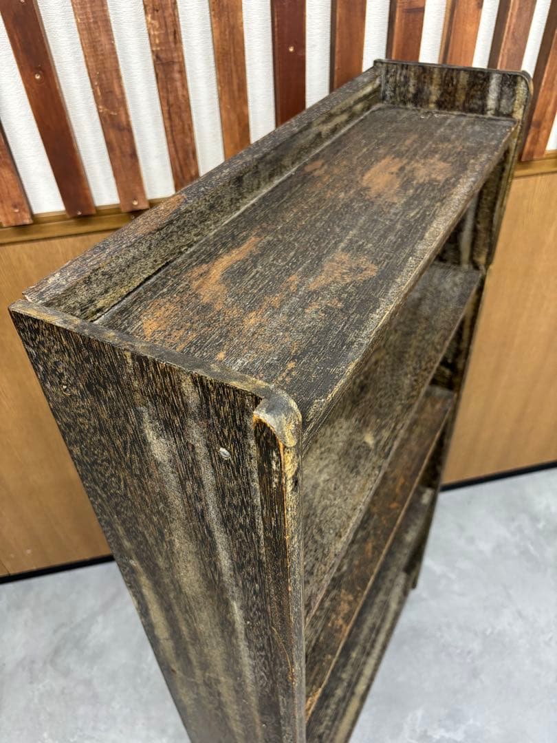 木製 5段ラック 本棚 ヴィンテージ レトロ 古道具 レトロ インテリア