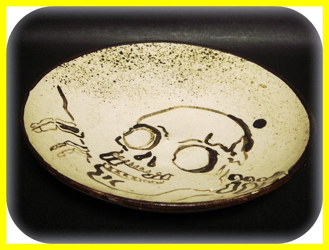 me504⑱『妖怪 がしゃどくろ 皿』　/骨董品 古美術 古玩 アンティーク