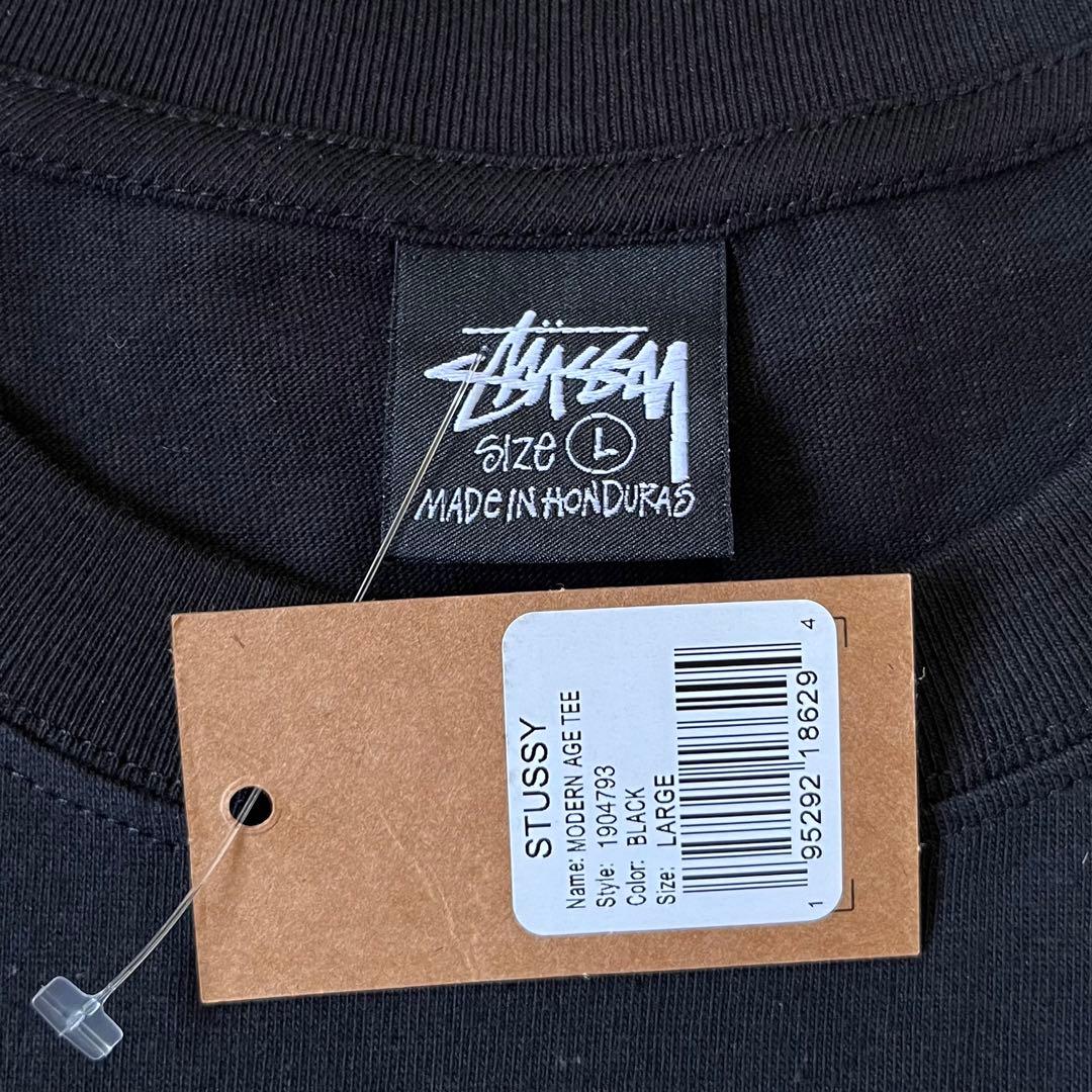 【新品】【両面プリント】ステューシー　Tシャツ　L　ブラック