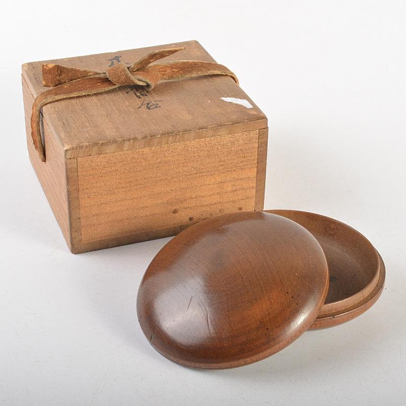 茶道具　藤の実　木地香合　花押あり　書付箱　V　R7503