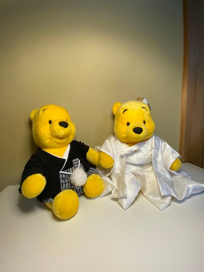 プーさん 和服 ぬいぐるみ 2体セット「手作り」　値段交渉あり