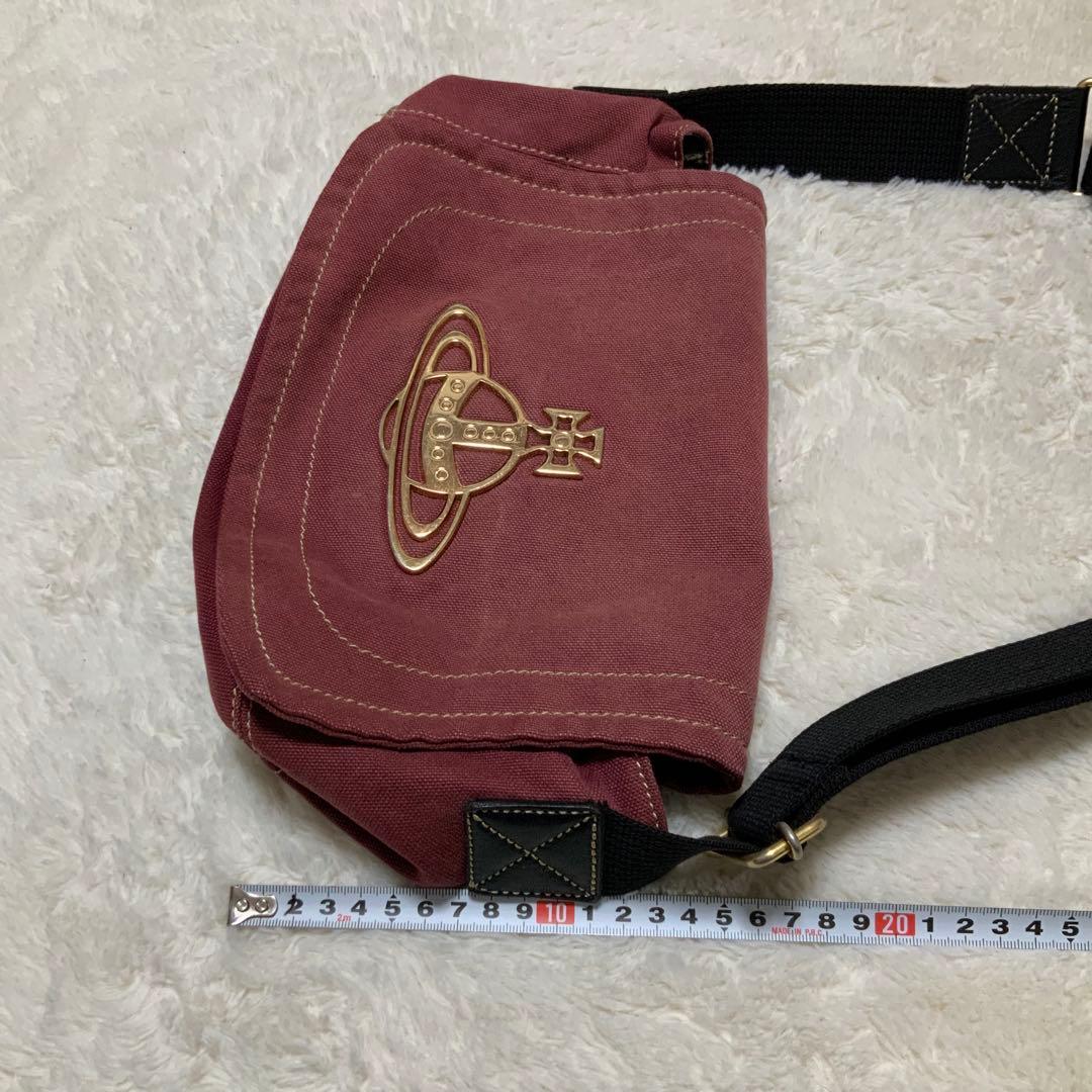 ヴィヴィアンウエストウッド　ショルダー　エッジウェア　キャンバス　赤