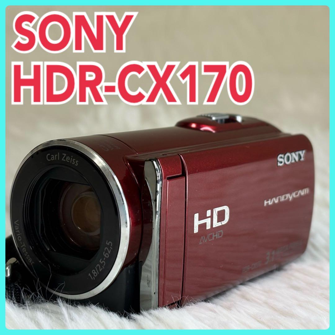 SONY ビデオカメラ　ハンディカム　HDR-CX170 充電器　レッド　動作品