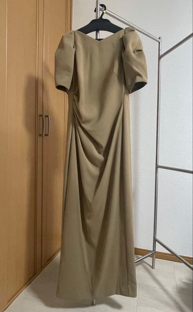 ANDRESED lace arm drape dress Sサイズ