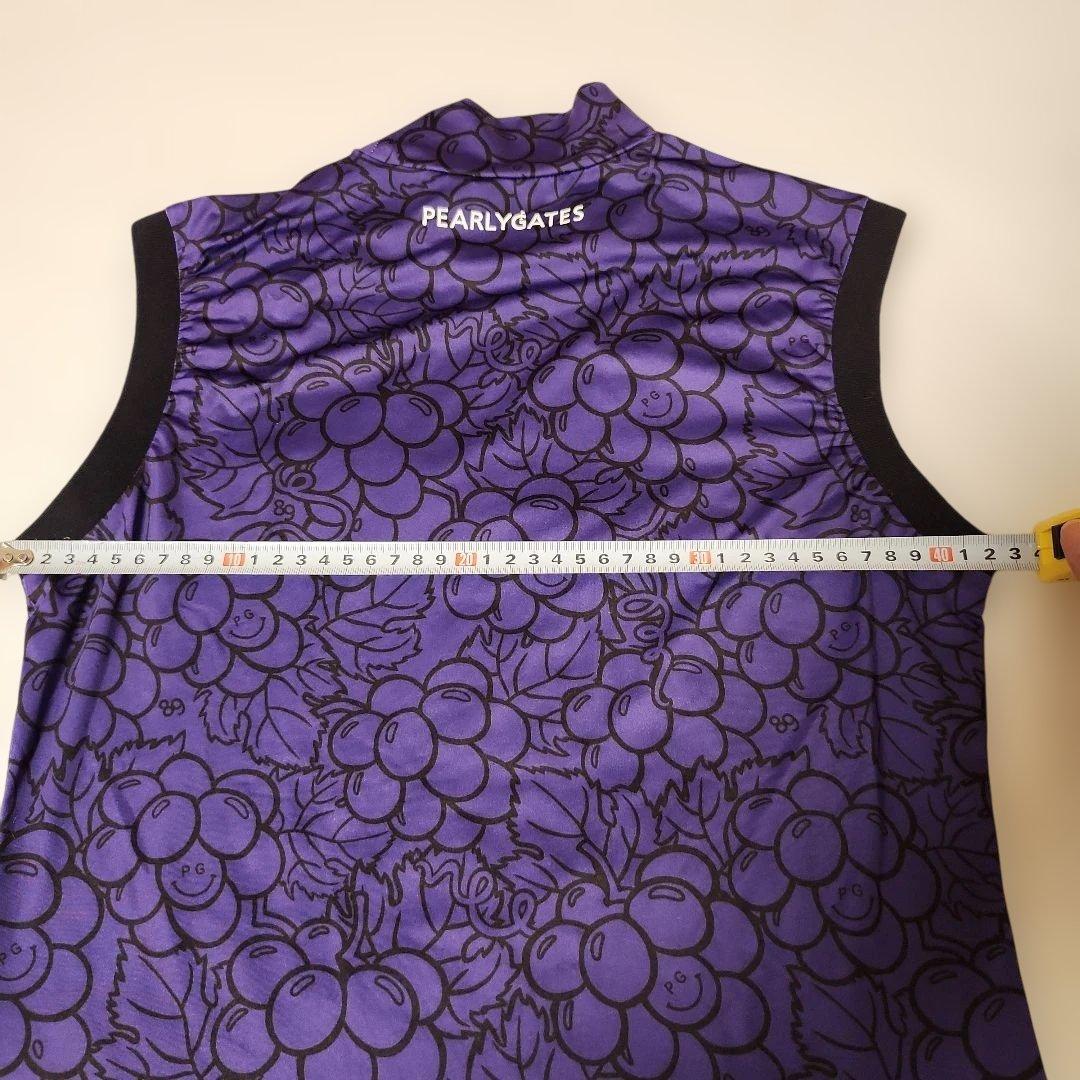 パーリーゲイツのRG ブドウ柄 紫色 シャツとフリルスカート