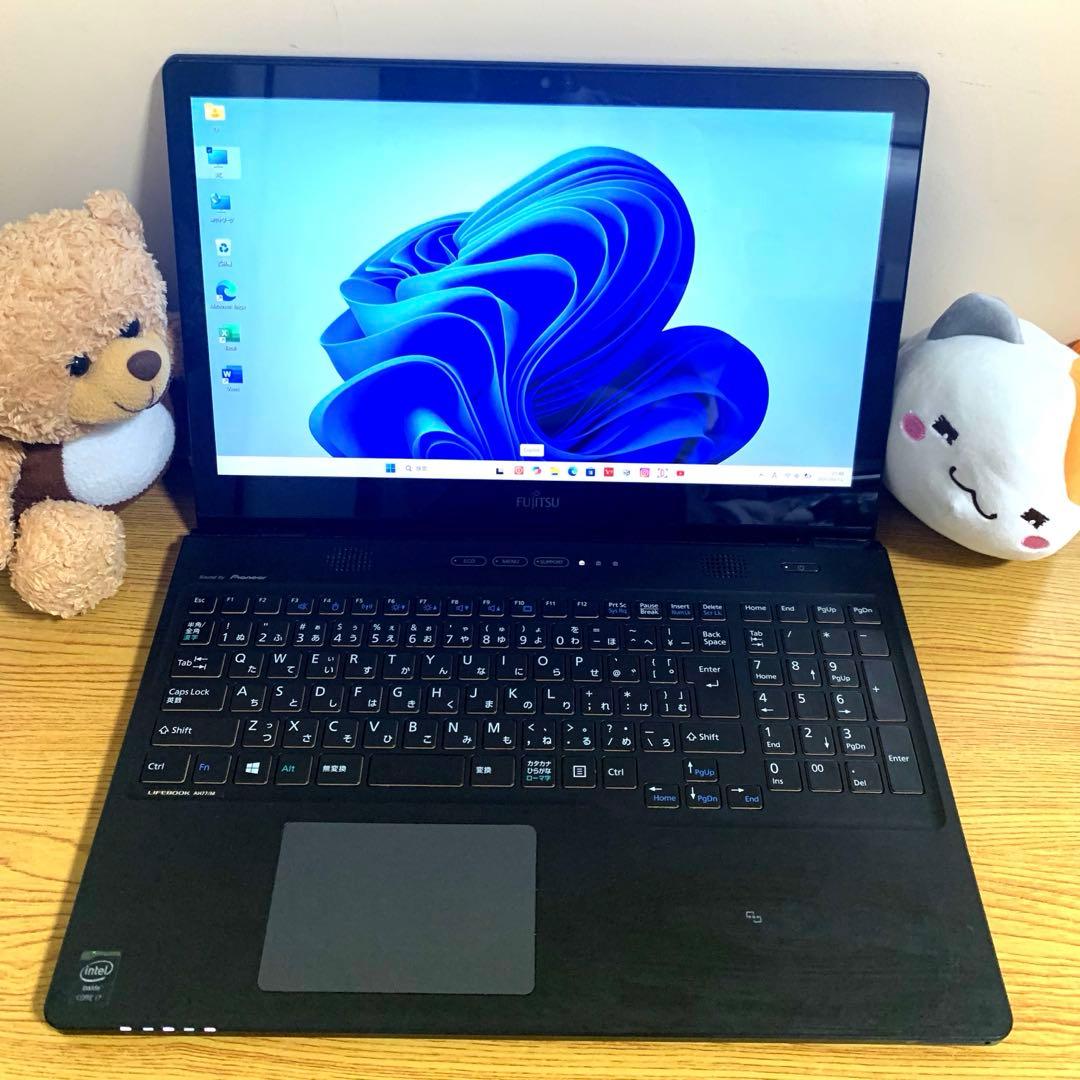 富士通タッチパネルi7/8/新品SSD 240GB 2024 office