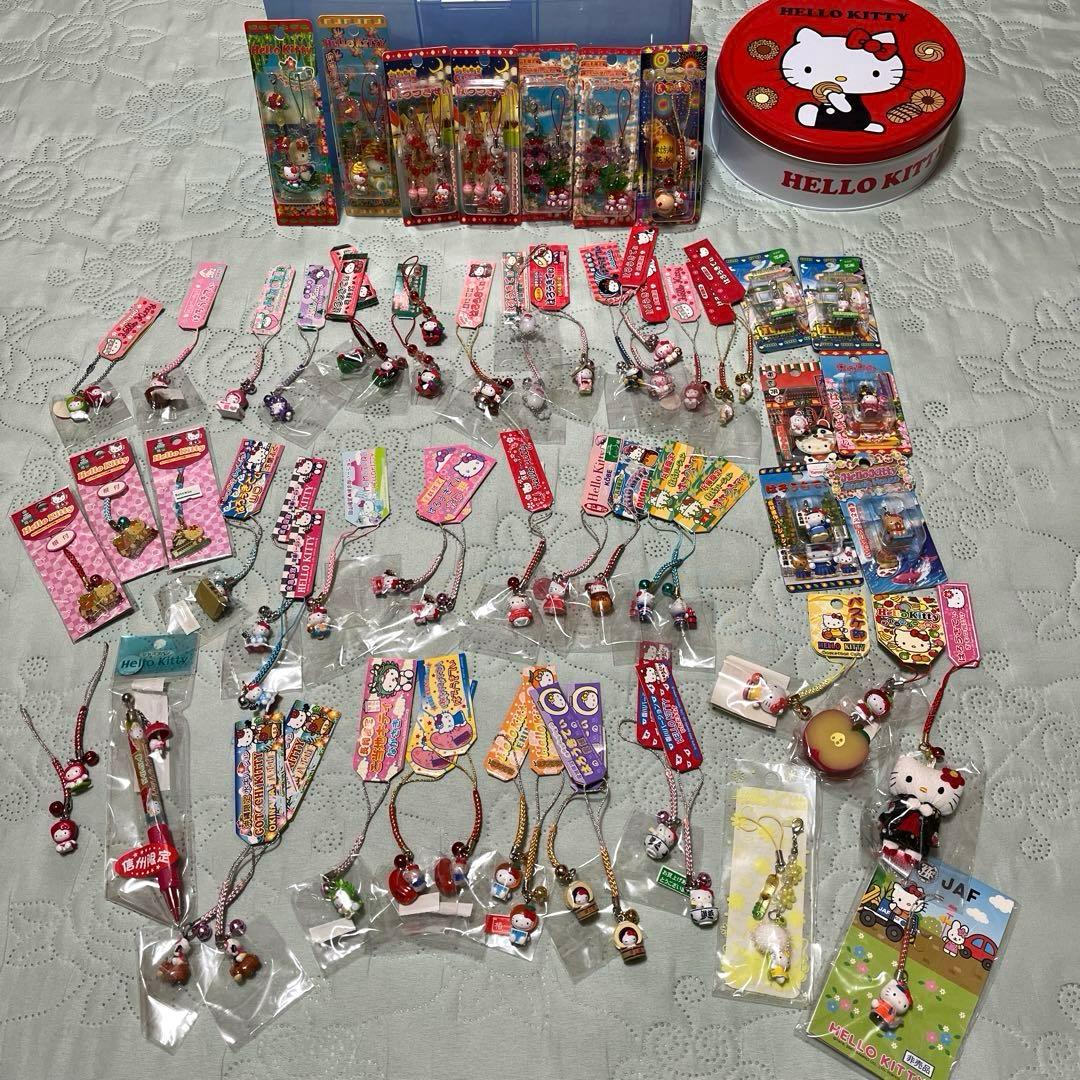Hello kitty(ハローキティ) 根付け ストラップ他(平成キティ)64個