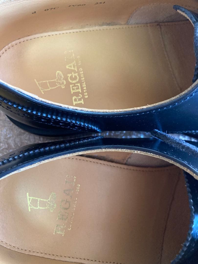 【極美品】 REGAL ビジネスシューズ ウイングチップ 黒 フルブローグ