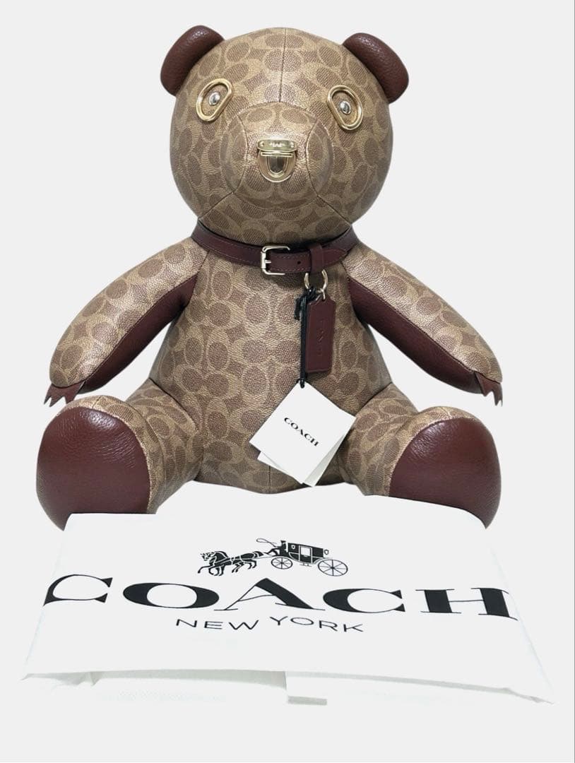 COACH コレクティブル ベア・シグネチャーキャンバス　ラージ