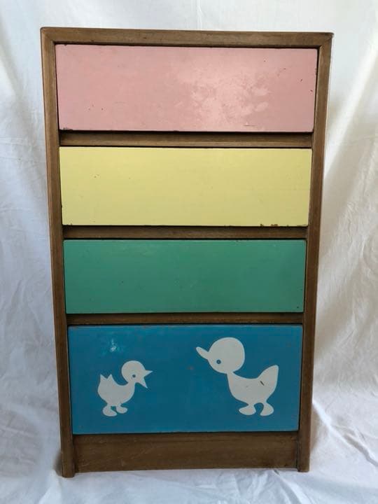 昭和レトロ　カラー チェスト　箪笥　タンス