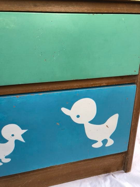 昭和レトロ　カラー チェスト　箪笥　タンス