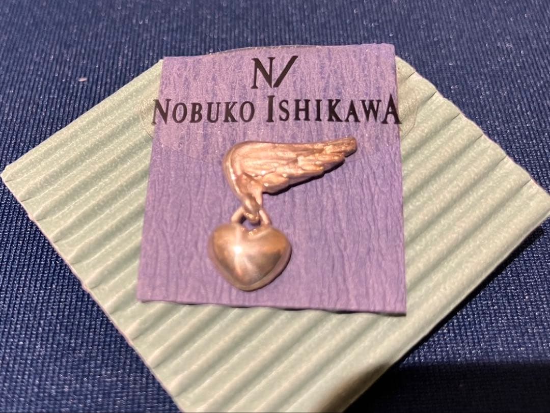 極美品 NOBUKO ISHIKAWA ハートと翼のブローチ石川暢子ジュエリー