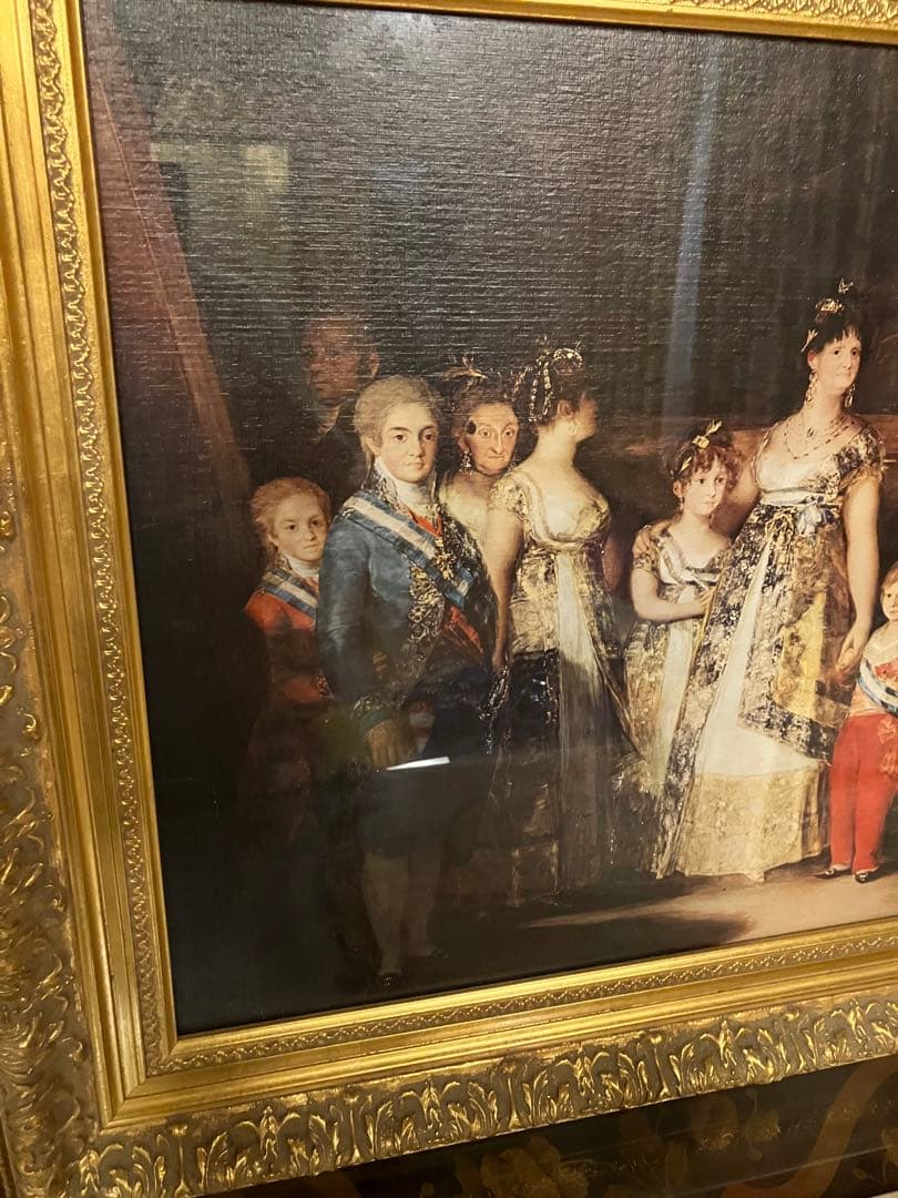 フランシス・デ・ゴヤ『カルロス4世 ファミリー』額入り絵画　アンティーク