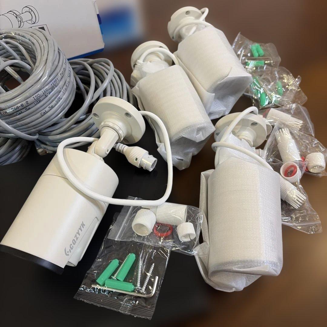 防犯カメラ4台　500万画素　2TBHDD 12/15までお値下げ中‼️