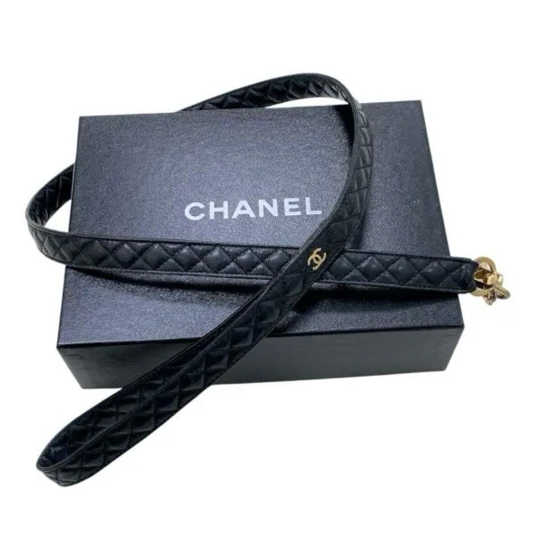 シャネル　ドッグリード　マトラッセレザー　正規品