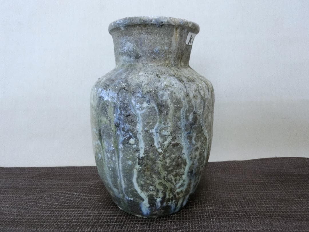 見応えします！【小壺　釉の変化堪能を　鑑賞　釉の景色流れ　窯変　骨董】インテリア