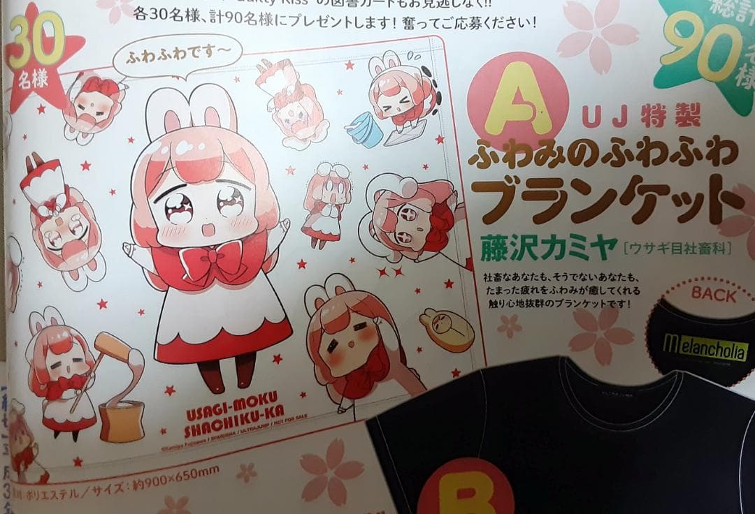 希少品『ウサギ目社畜科』雑誌懸賞ブランケット