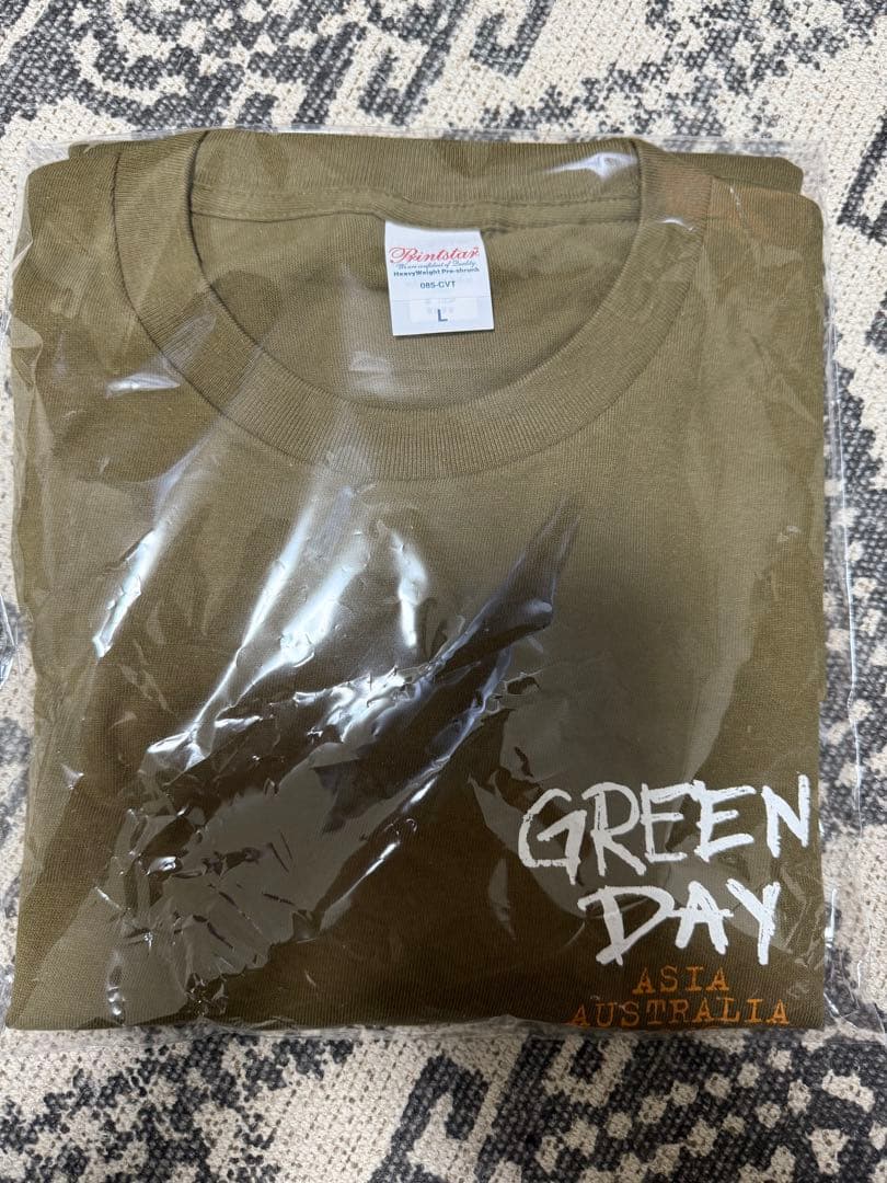 GREEN DAY ツアーTシャツ L オリーブグリーン