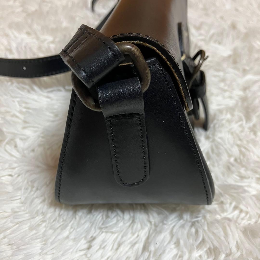 極美品 Dakota ミニショルダーバッグ レザー 黒