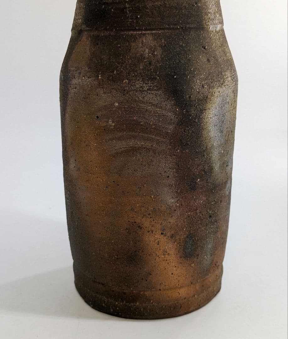 人間国宝 藤原雄 備前焼 花入 合箱栞 花器 フラワーベース 華道具 花瓶 花生