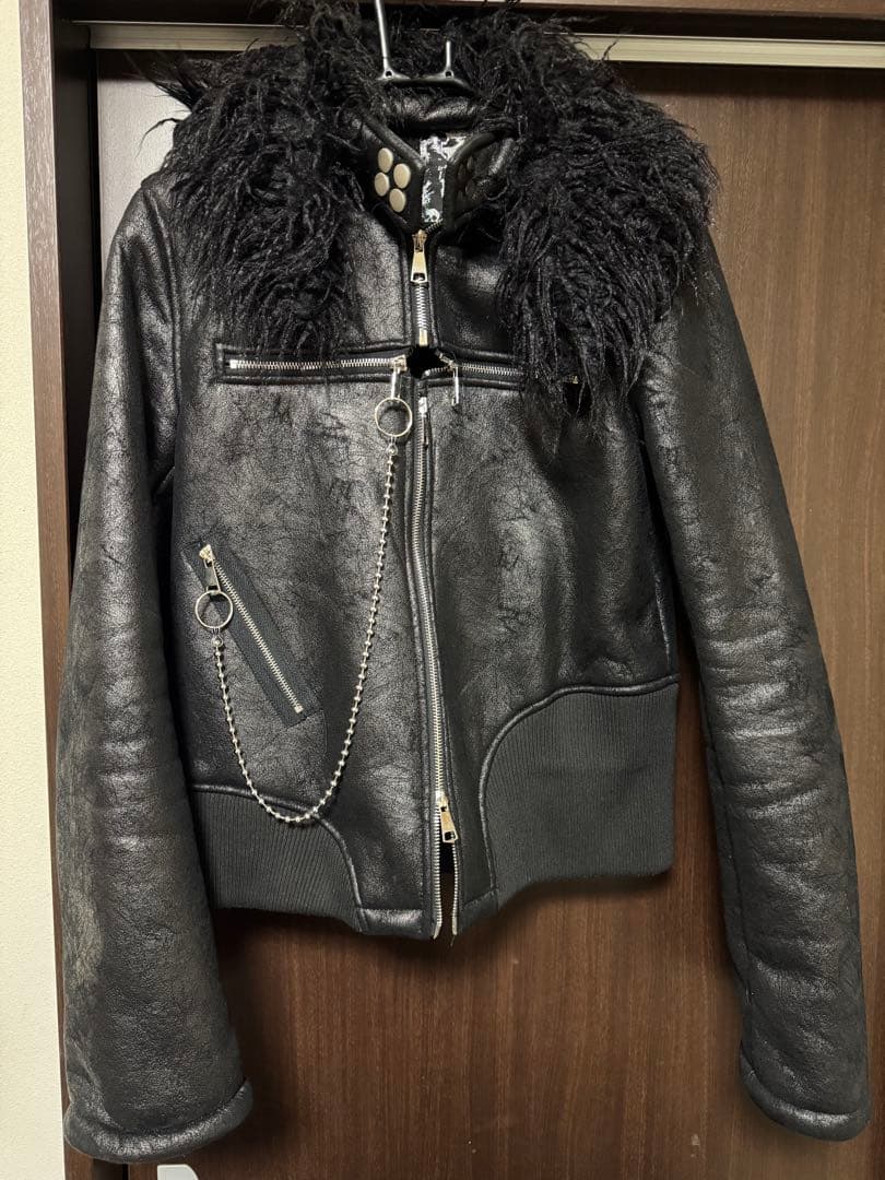 ジャケット・アウター trisegga punk fur jacket L