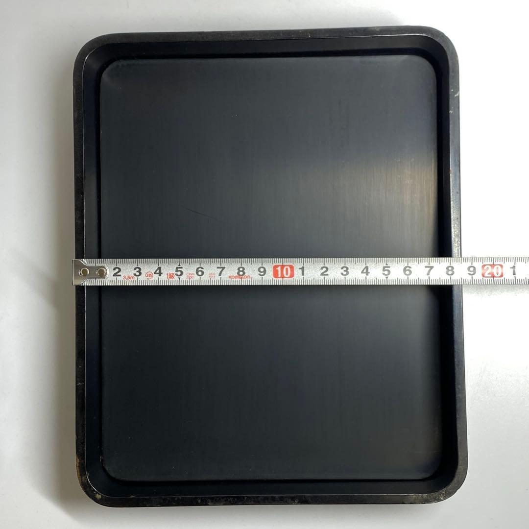 時代 本相黒 硯箱 22.5×18.5×4.5cm 東キ7-1129☆2Fトコチ