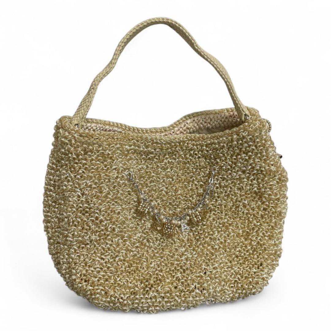 アンテプリマ ワイヤーバッグ ゴールド チャーム付き