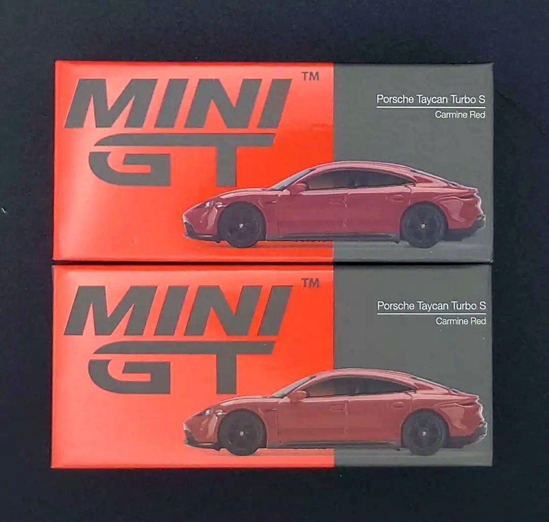 MINI GT Porsche Taycan Turbo S 2台セット.