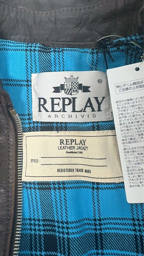 【新品未使用】REPLEY(リプレイ) シングル ライダースジャケット