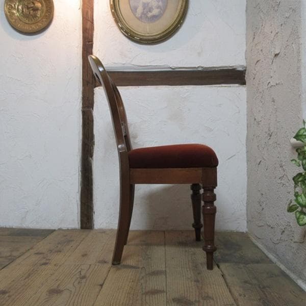 イギリス アンティーク 家具 バルーンバックチェア 椅子 イス 英国 4303e