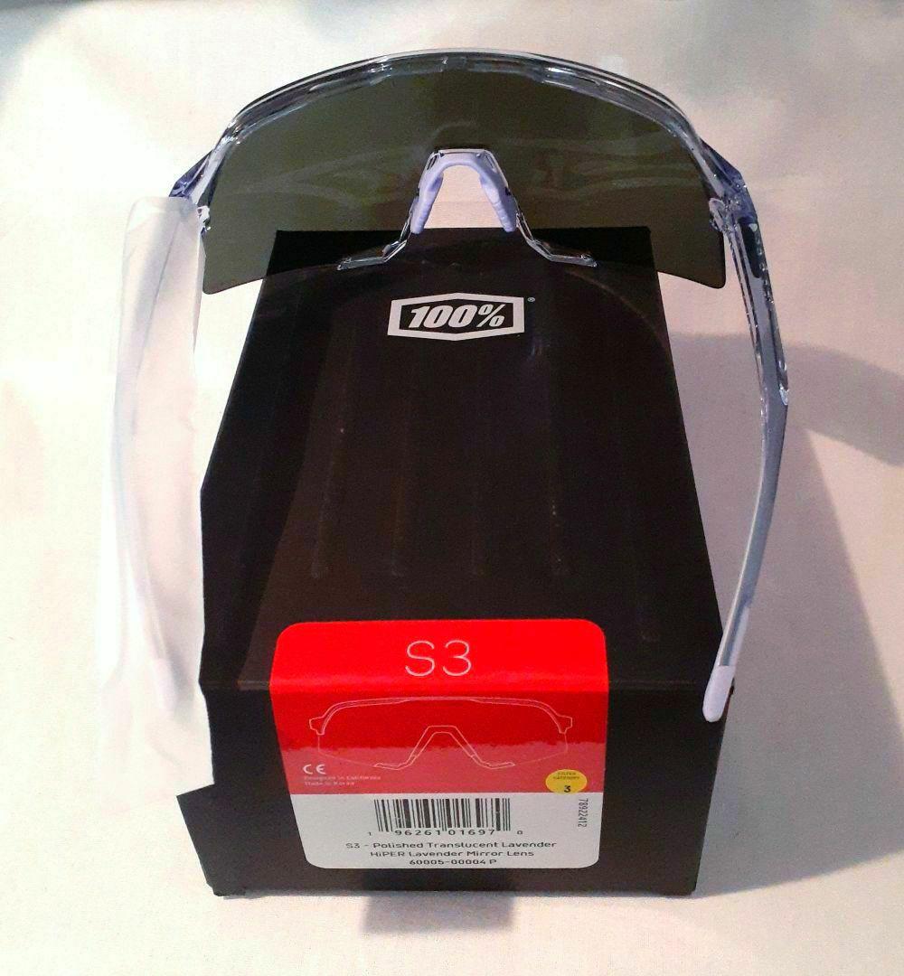 最新版 100% S3 クリア ラベンダー ワンハンドレッド サングラス