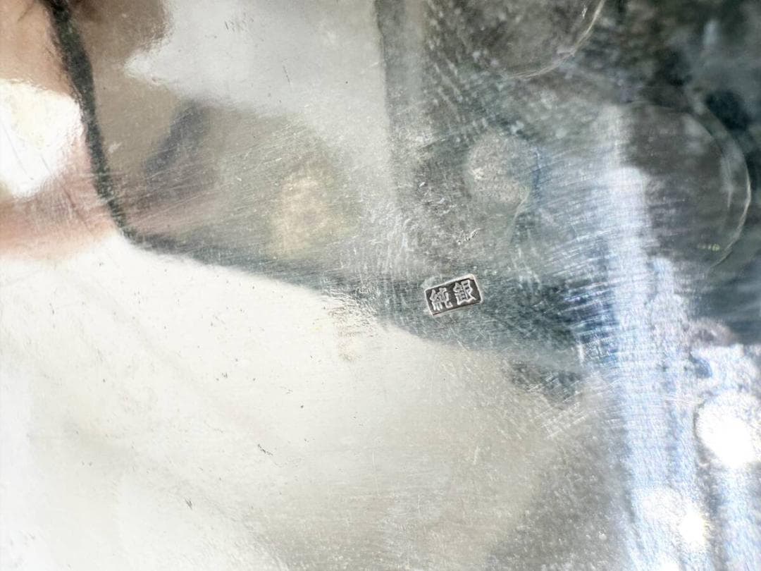 純銀製　菓子器　呉杉堂　茶道具　古道具　重量約157.4ｇ　骨董　古美術　共箱付