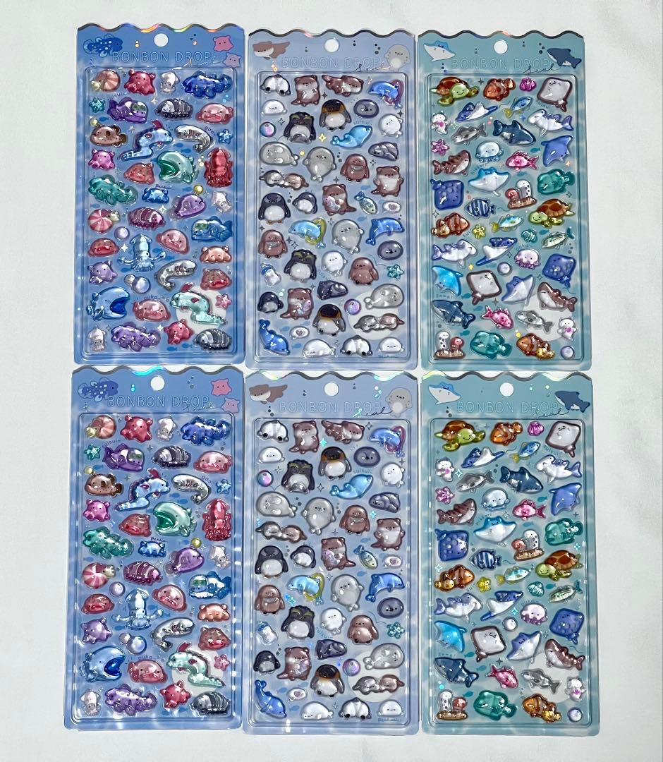 ボンボンドロップシール 水族館 限定 3種セット 各2枚 正規品 b