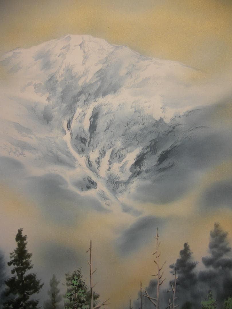 掛け軸 古川翠峯 上高地 絹本 希少 軸装 茶道具 掛軸 美品 です。