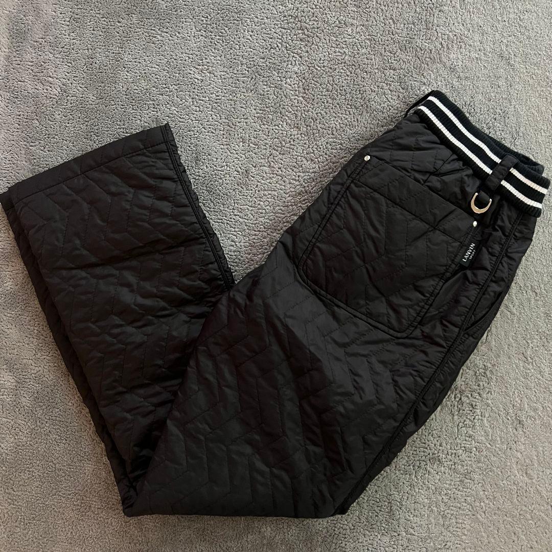 LANVIN SPORT ランバンスポール　中綿　ゴルフパンツ　キルティング　黒