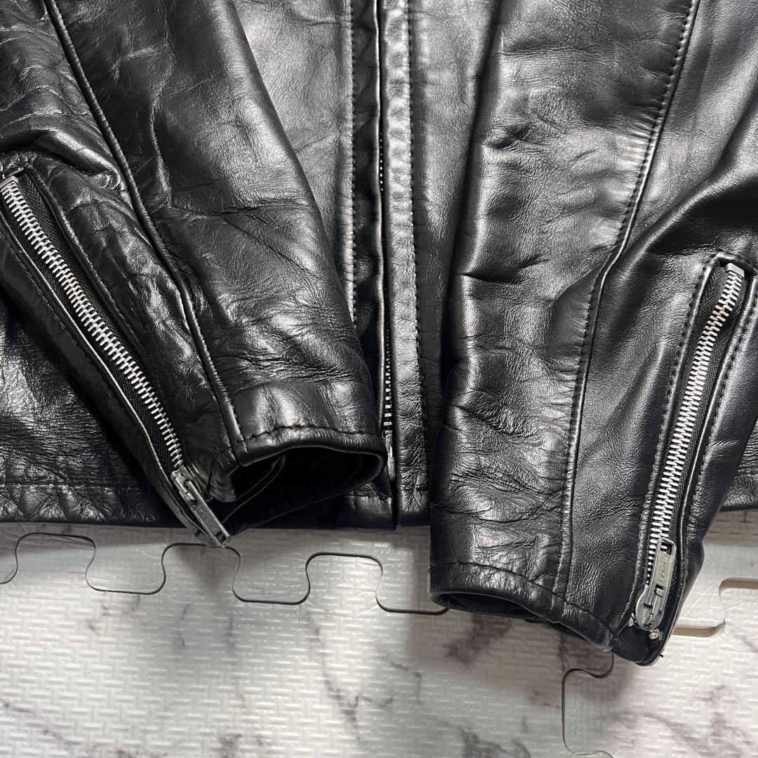 【米国製】schott シングルライダース レザー 40size 641 黒