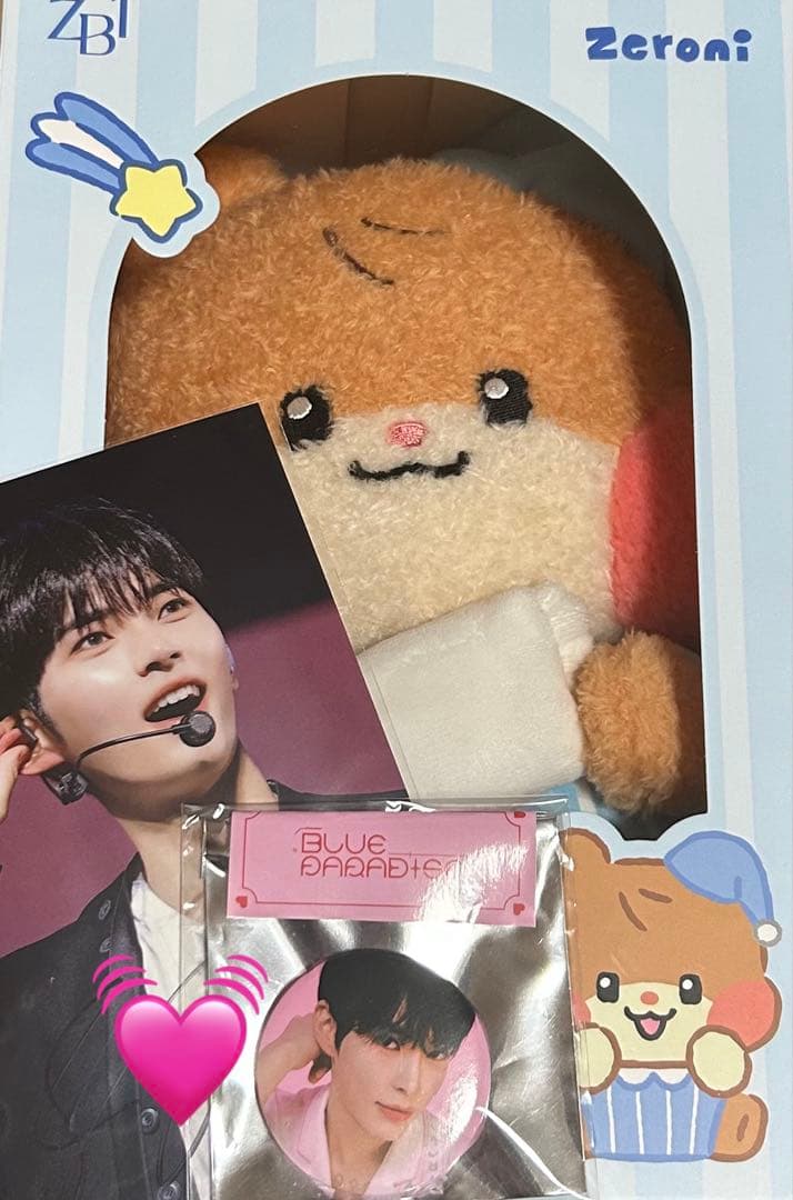 ハンビン ビニニ zb1 Message plush 新品　直筆サインポスカ