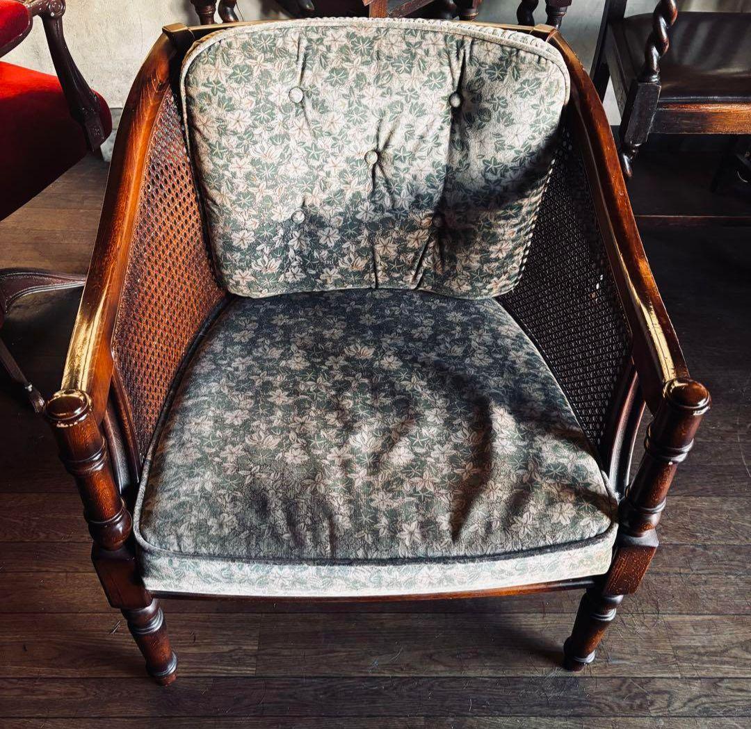 カリモク コロニアル 1人掛け ソファ モケット チェア