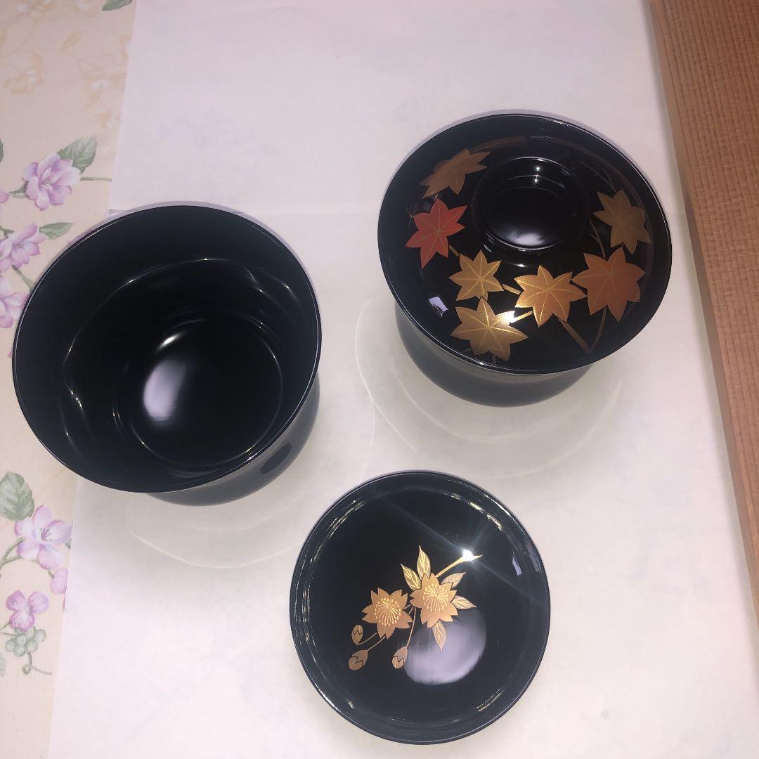 68%OFF【未使用品】輪島塗蒔絵雲錦　小吸い物腕　十客