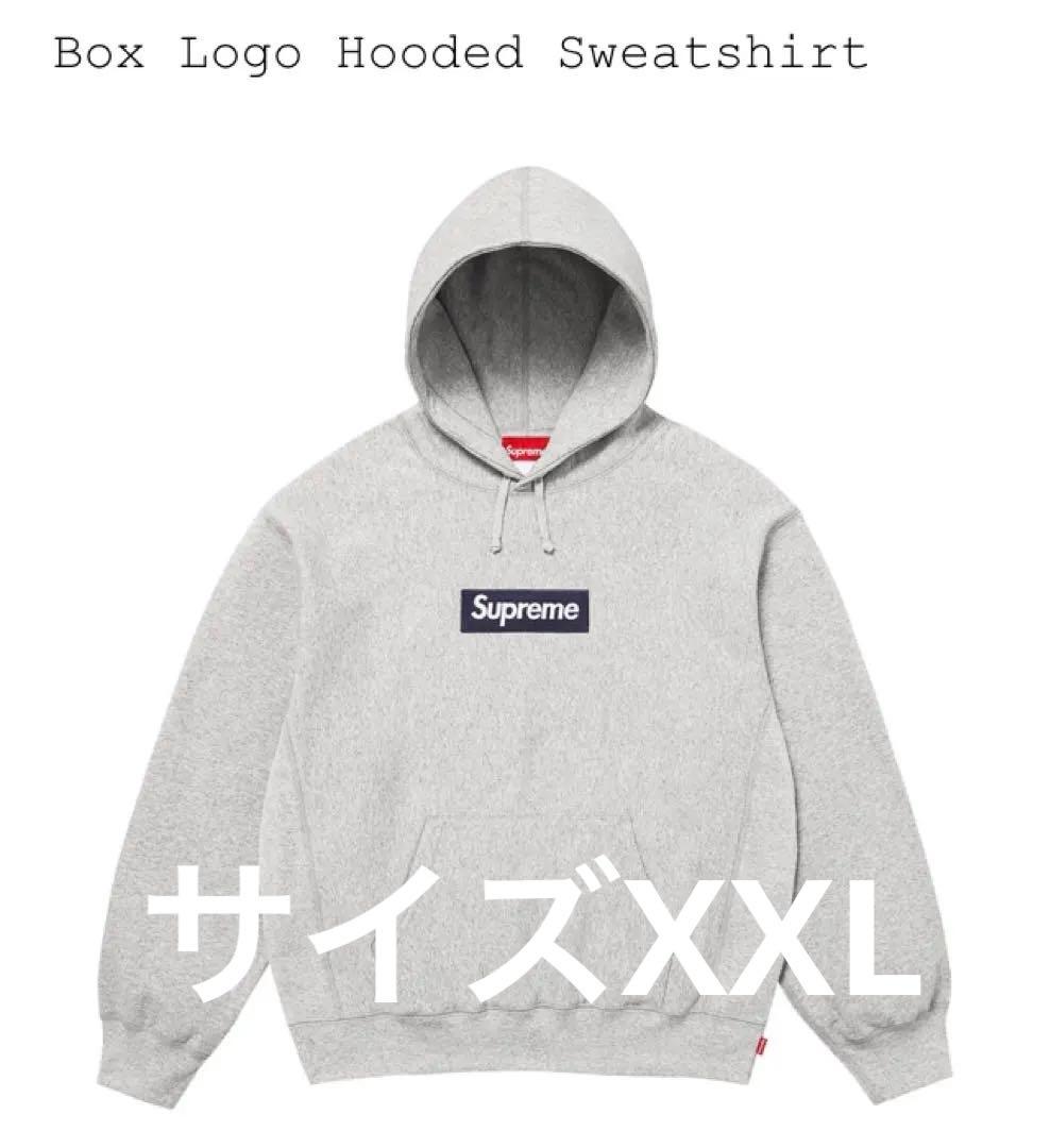 Supreme Box Logo Hooded Sweatshirt XXL灰紺