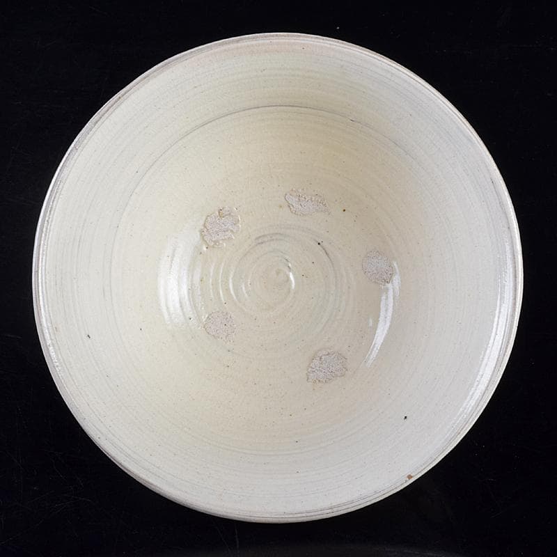 朝鮮美術　李朝　新高麗　鶏竜山三島絵　茶碗　銘緑毛　有馬頼底極め箱　VR8892