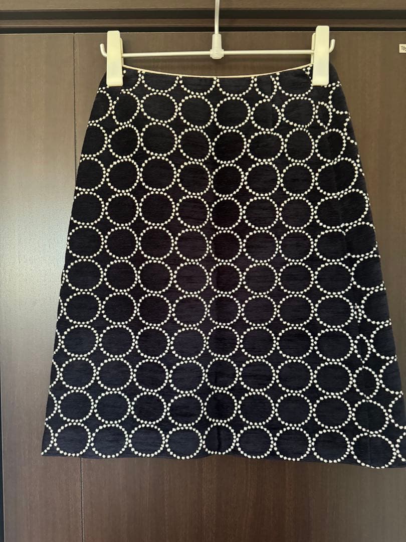 ミナペルホネン タンバリン 台形スカート ネイビー 難あり