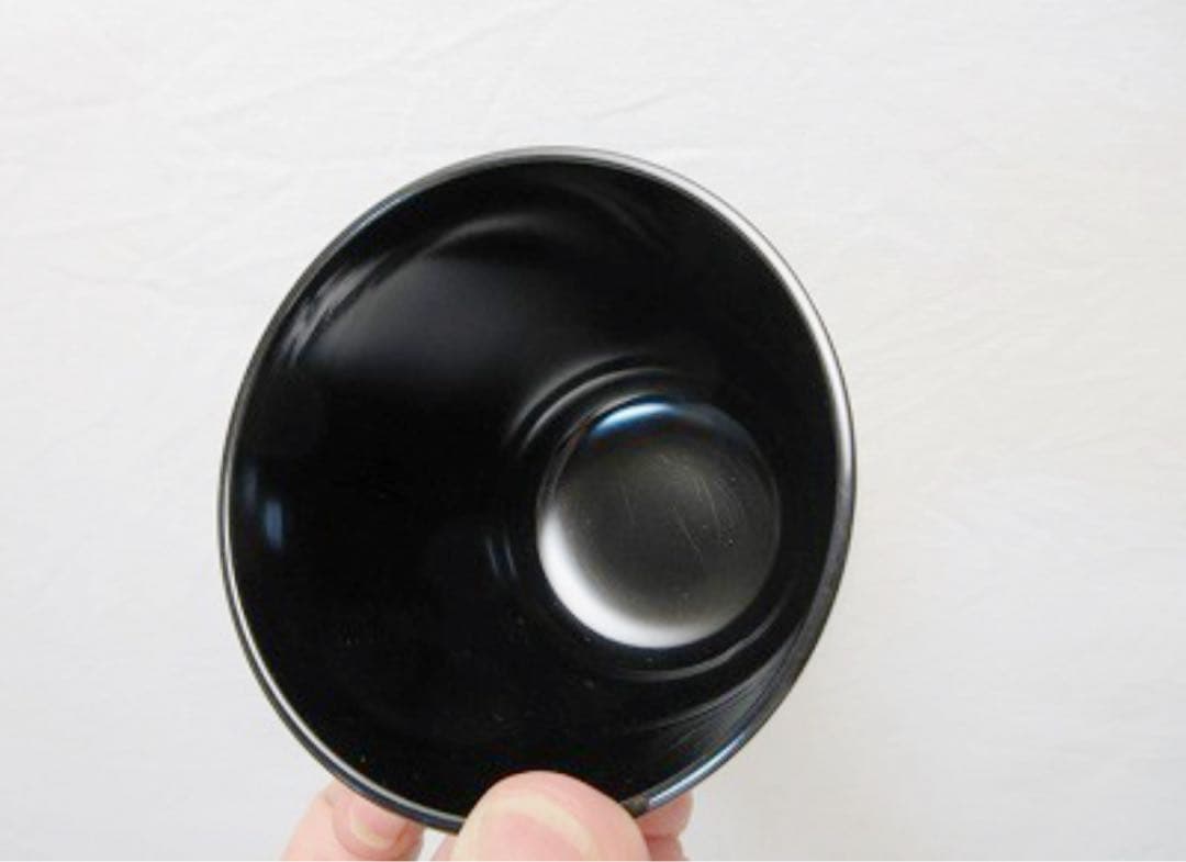 未使用 懐石道具 黒塗 松葉蒔絵 箸洗 十客揃 小吸物椀 和食器 汁椀 蓋付椀