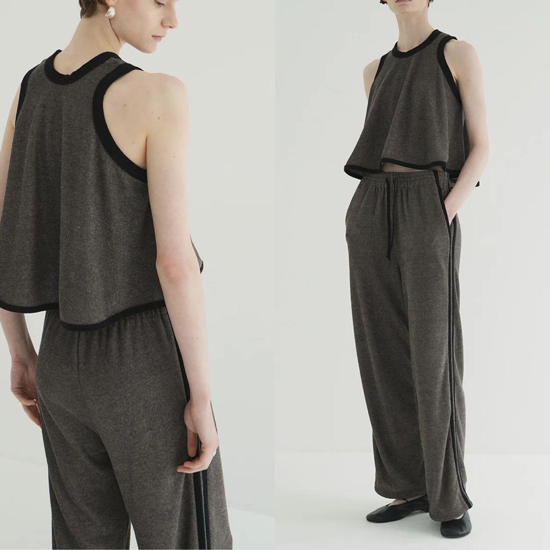 CLANE 25AW PILE FLARE TANK TOPS ブラウンサイズ2