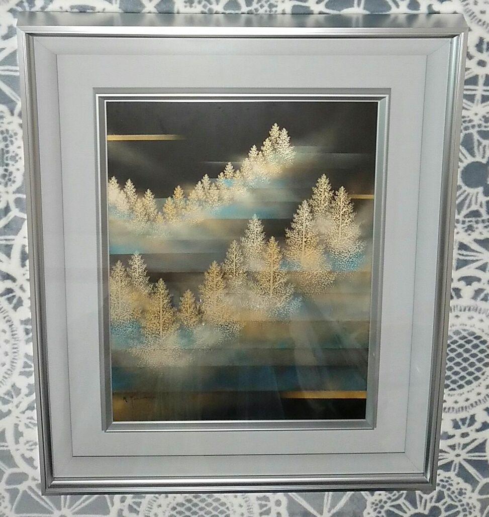 漆芸額　吠木正樹作「樹」